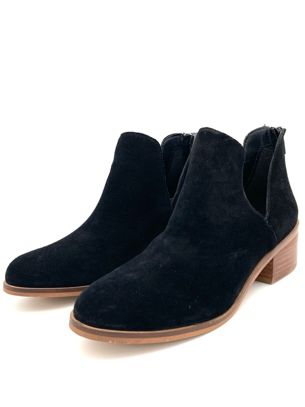 Steve Madden Raisie Suede Booties Women’s Size 8 Western Back Zip Block Heel
